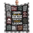 thumbnail image 1 of Grandpa Gifts - Grandpa Birthday Gifts - Gift for Grandpa - Bset Grandpa Gifts from Granddaughter, Grandson - Grandfather Gift from Grandchildren - Gift ideas for Grandpa Throw Blanket 60" X 50", 1 of 5