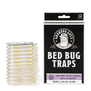Grandpa Gus's Bed Bug Traps for Indoor, Sticky Traps for Home and Travel, Early Alert Before Infestation, Pack of 12