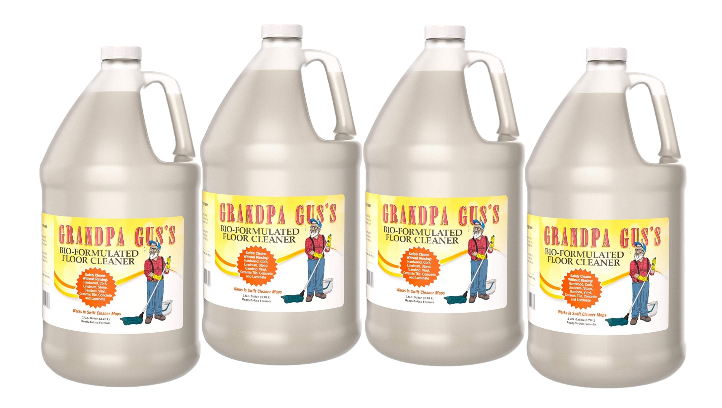 Grandpa Gus's BioEnzymes MultiSurface Liquid Floor Cleaner, 1 gal (4