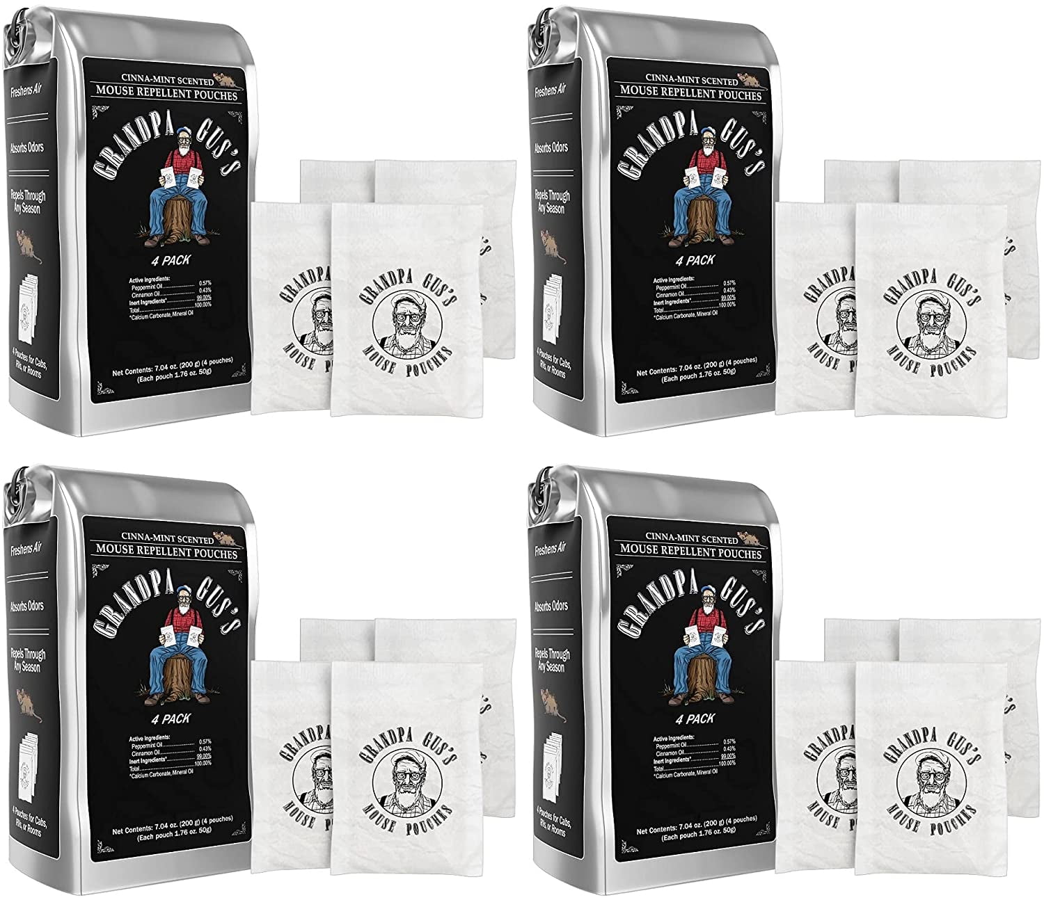 Grandpa Gus's ExtraStrength Mouse Repellent, Cinnamon/Peppermint Oils