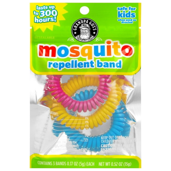 Grandpa Gus's Mosquito Repellent Bands-3pk Assorted