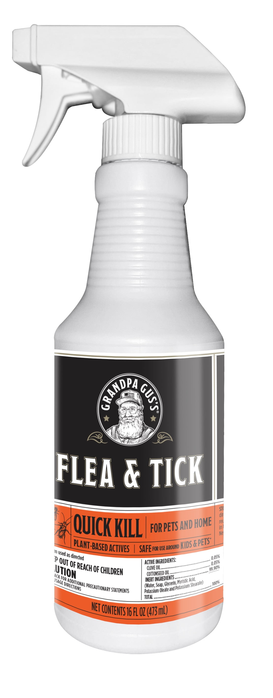 Grandpa Gus's Natural Flea & Tick Spray with PlantBased Actives, Ready