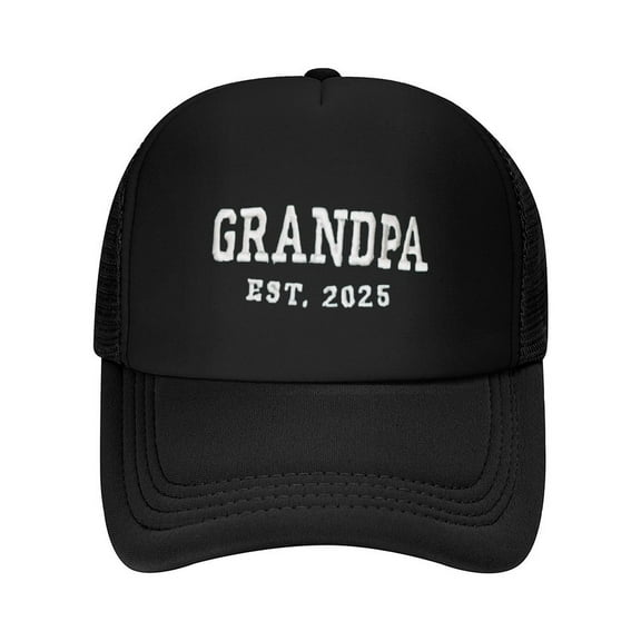 Grandpa Hat Est 2025 Print Summer Mesh Baseball Cap for Men,Made In USA,Adjustable Breathable Caps Women Men's Hat Casual Trucker Hat