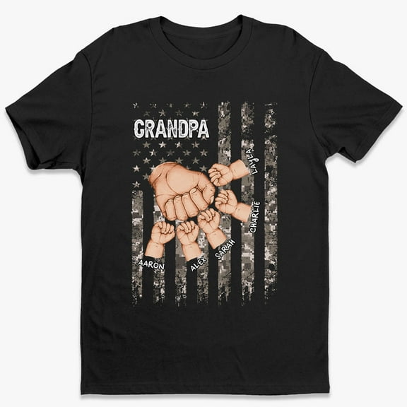 Grandpa Is Like Dad Without Rules T-shirt, Family Personalized Custom T-shirt, Premium T-shirt, Gift For Dad, Grandpa.
