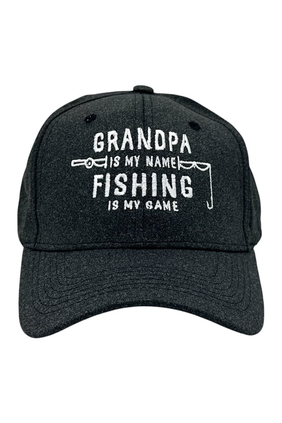 Grandpa Is My Name Fishing Is My Game Funny Fathers Day Trucker Cap