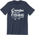thumbnail image 1 of Grandpa Is My Name Fishing Is My Game Papa Fishing Men's T-Shirt, 1 of 4