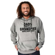 Grandpa Knows Everything Grandfather Hoodie Hooded Sweatshirt Men Brisco Brands S