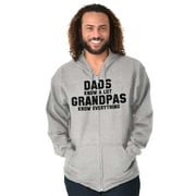 Grandpa Knows Everything Grandfather Zip Hoodie Sweatshirt Men Brisco Brands S