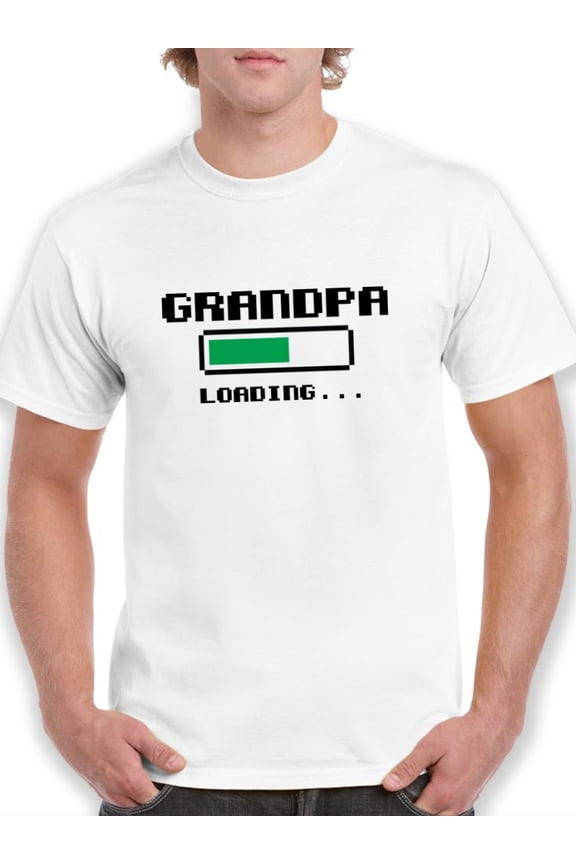 Grandpa Loading Energy Bar Design Men White T-Shirt, Male Medium