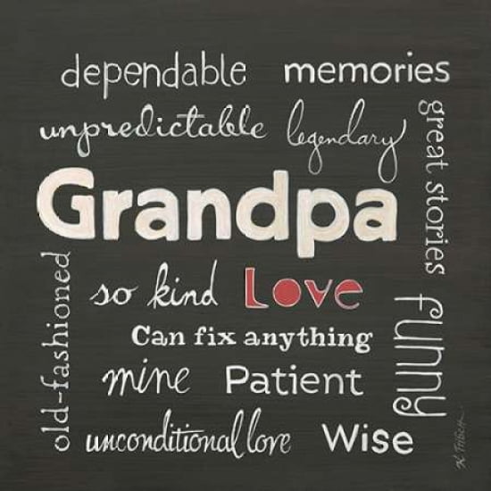 Grandpa Love Canvas Art - Karen Tribbet (24 x 24)