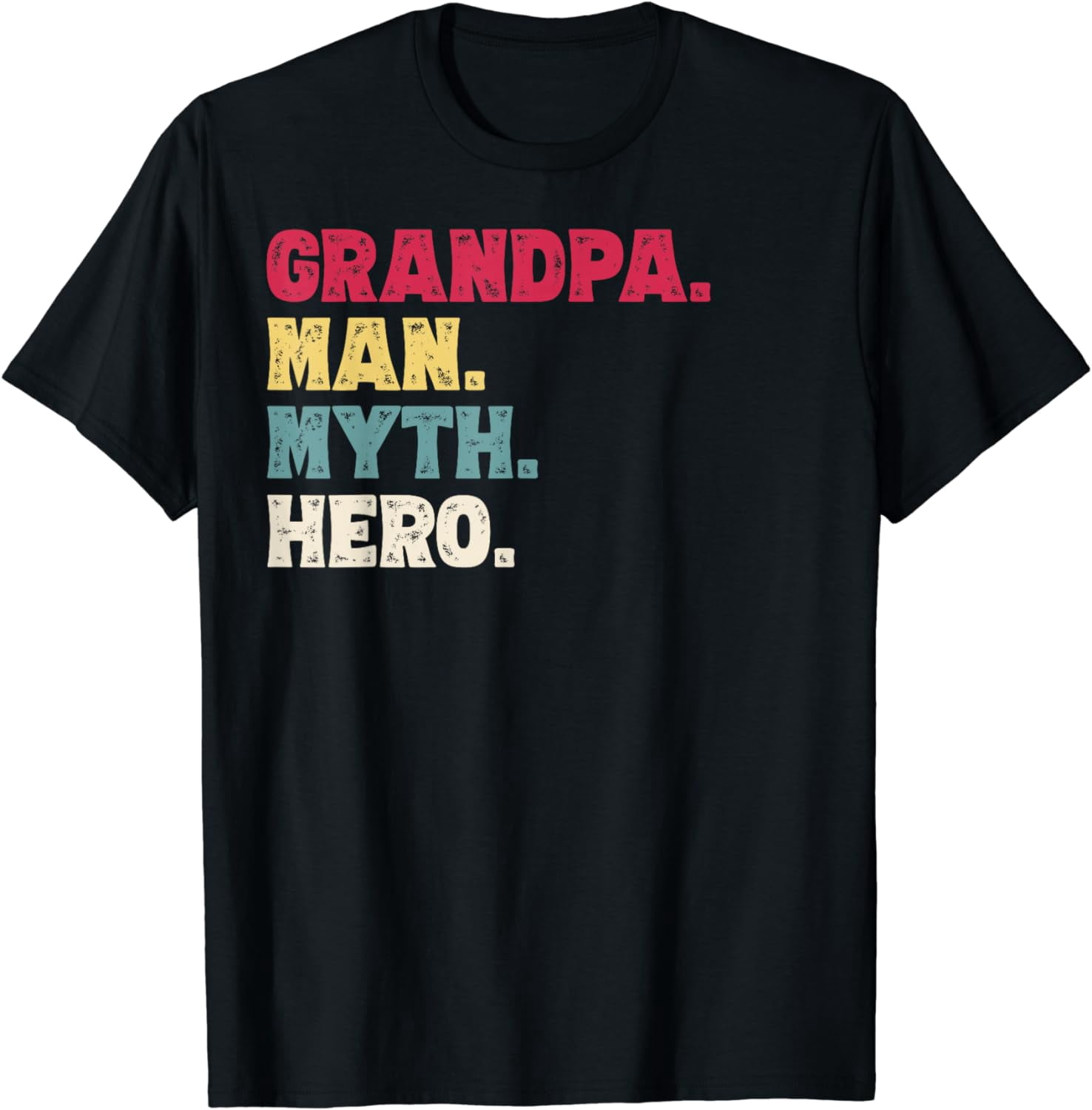 Grandpa Man Myth Hero Funny Father's Day Vintage Gift Plus-size casual ...