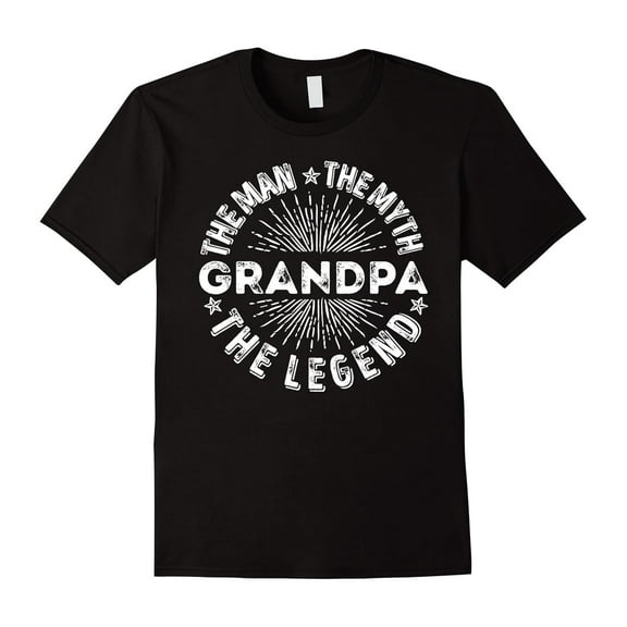 Grandpa Man Myth Legend Funny Christmas Holiday Family T Shirt for Men and Women, up to 5XL