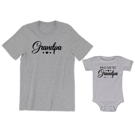 Grandpa Men's T-Shirt Funny Tee Pass Me To Grandpa Baby Bodysuit Kids Toddler Shirt