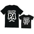 thumbnail image 1 of Grandpa Men's T-Shirt Mustache Bow Tie Graphic Matching Tee Grandkid Kids Toddler Shirt Youth Baby, 1 of 3