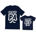 thumbnail image 1 of Grandpa Men's T-Shirt Mustache Bow Tie Graphic Matching Tee Grandkid Kids Toddler Shirt Youth Baby, 1 of 3