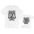 thumbnail image 1 of Grandpa Men's T-Shirt Mustache Bow Tie Graphic Matching Tee Grandkid Kids Toddler Shirt Youth Baby, 1 of 3