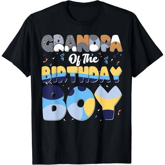 Grandpa Of The Birthday Boy Dog Family Matching T-Shirt