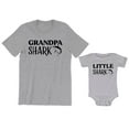 thumbnail image 1 of Grandpa Shark Men's T-Shirt Animal Graphic Tee Little Shark Baby Bodysuit Kids Youth Toddler Shirt, 1 of 3