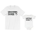 thumbnail image 1 of Grandpa Shark Men's T-Shirt Animal Graphic Tee Little Shark Baby Bodysuit Kids Youth Toddler Shirt, 1 of 3