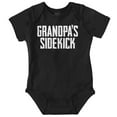 thumbnail image 1 of Grandpa Sidekick Cute Funny Grandkids Romper Boys or Girls Infant Baby Brisco Brands 6M, 1 of 1