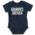 thumbnail image 1 of Grandpa Sidekick Cute Funny Grandkids Romper Boys or Girls Infant Baby Brisco Brands NB, 1 of 1