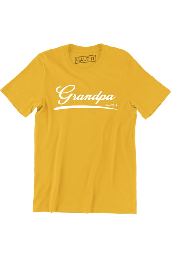 Grandpa Since 2017 Cute - Grandfather Fathers Day Gift Men's T-Shirt