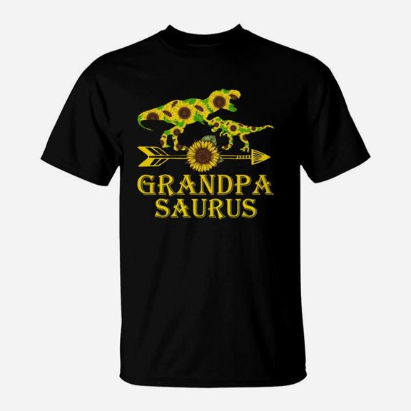 Grandpa Sunflower Saurus TShirt