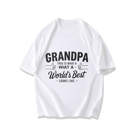 Grandpa T Shirt Black World Best Grandpa Thumbs Up Print For Family Gifts And Fatherhood Celebration