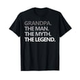thumbnail image 1 of Grandpa The Man Myth Legend Father's Day Gift Vintage Funny Cute Gift Men Dad Daddy T-shirt, 1 of 4