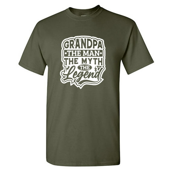 Grandpa The Man The Legend Sarcastic Humor Graphic Tees Gift For Mens Novelty Funny T Shirt
