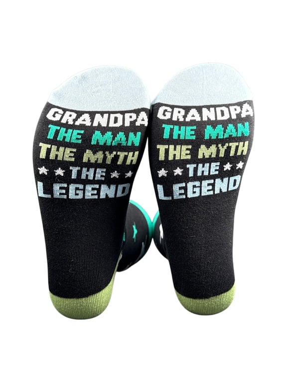 Grandpa The Man The Myth The Legend Socks Funny Sarcastic Graphic Novelty Footwear For Men