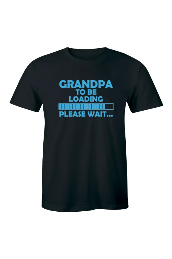 Grandpa To Be Loading Please Wait Men's T-Shirt Baby Reveal Gift Tee
