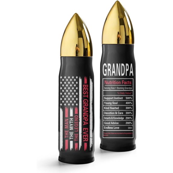 Grandpa Tumbler 17oz/500ml,Grandpa Gifts from Grandkids,Best Grandpa Ever Stainless Steel Tumbler with Handle Coffee Mug Cup