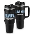 thumbnail image 1 of Grandpa Tumbler 40oz, Best Grandpa Gifts, Thoughtful Father's Day Gifts for Grandfathers, Unique Grandad Mug Presents for Him, Ideal for Birthdays, Christmas, Special Occasions, Gift Ready, 1 of 6