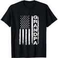 thumbnail image 1 of Grandpa Vintage American Flag Father's Day 4th of July Papa T-Shirt, 1 of 5