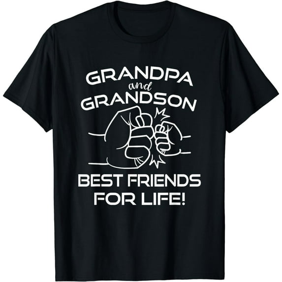 Grandpa and Grandson Matching Fist Bump Best Friend For Life T-Shirt