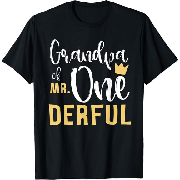 Grandpa of Mr Onederful 1st Birthday First One-Derful Party T-Shirt
