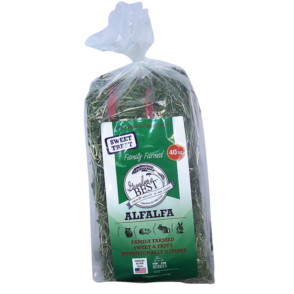 Grandpa's Best Alfalfa Hay Mini Bale for Small Animals - 40oz