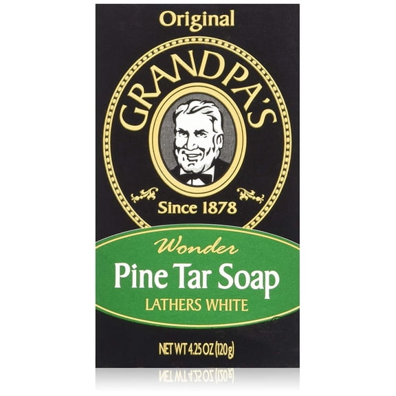 Grandpa's Brands Pine Tar Soap Bath Size 4.25 Ounce