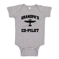 thumbnail image 1 of Grandpa's Co-Pilot Baby Bodysuit One Piece 24 mo Athletic Heather, 1 of 3