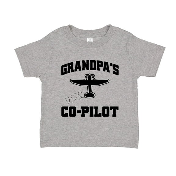 Grandpa's Co-Pilot Toddler T-Shirt 5/6T Athletic Heather