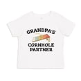 thumbnail image 1 of Grandpa's Cornhole Partner Toddler T-Shirt 4T White, 1 of 3