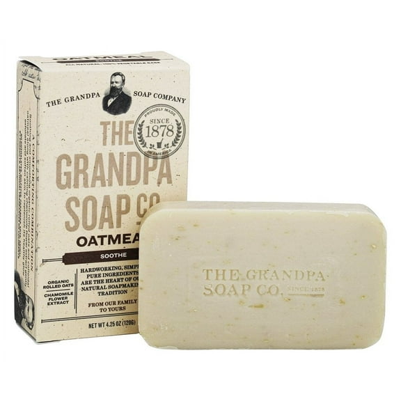 Grandpa's, Face & Body Bar Soap, Soothe, Oatmeal, 4.25 oz (120 g) (Pack of 12)
