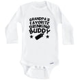 thumbnail image 1 of Grandpa's Favorite Drinking Buddy Baby Bodysuit - Funny Baby Bodysuit For Grandchild (Long Sleeve), 6-9 Months White, 1 of 6