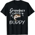thumbnail image 1 of Grandpa's Fishing Buddy Grandson Granddaughter T-Shirt, 1 of 6