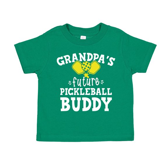 Grandpa's Future Pickleball Buddy Toddler T-Shirt 5/6T Kelly Green