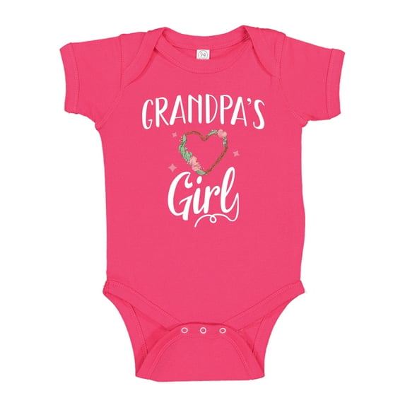 Grandpa's Girl Baby Bodysuit One Piece 12 mo Cyber Pink