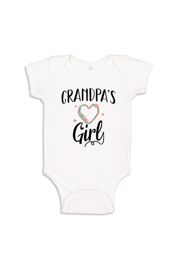 Grandpa's Girl Baby Bodysuit One Piece 18 mo White
