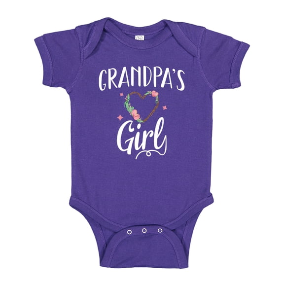 Grandpa's Girl Baby Bodysuit One Piece 6 mo Purple