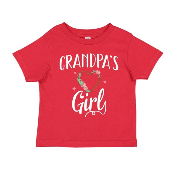 Grandpa's Girl Toddler T-Shirt 3T Red